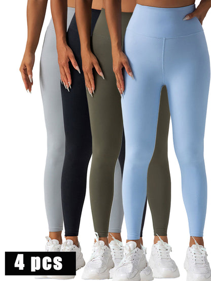 4 Pack High Waisted Workout Leggings