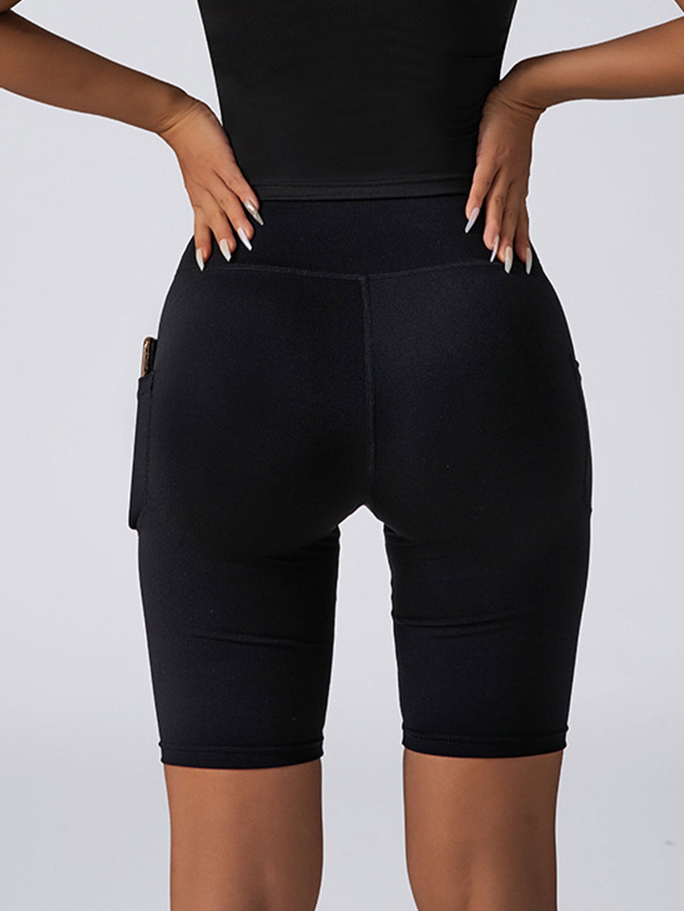 3 Pack High Waist Yoga Shorts With Pockets